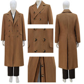 10th Doctor Coat David Tennant Suede Trench Coat Doctor Who Cosplay Costume ACcosplay